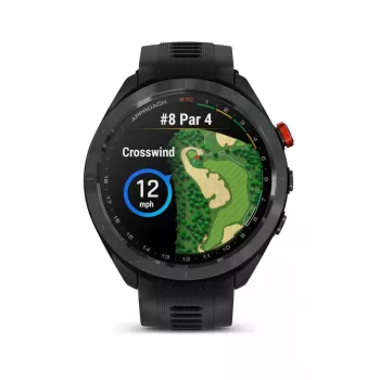 Garmin Approach S70 47mm golf-GPS-älykello – musta/punainen keraaminen kehä ja musta silikoniranneke