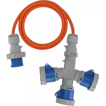 Brennenstuhl 1167670202 jatkojohto CEE 3-osainen jakaja 16A 2 m H07RN-F 3G 2,5 mm² IP44
