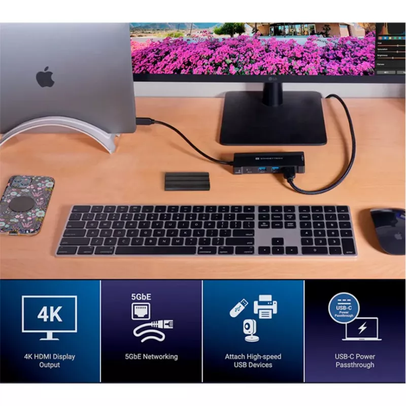 Sonnet Echo 6 USB-C 5GbE monikeskitin