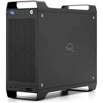 OWC ThunderBay Flex 8 - 8-paikkainen tallennus/dock/PCIe-kotelo, 2x Thunderbolt 3 -porttia, SoftRAID XT, musta