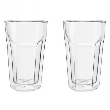 Leopold Vienna Latte Macchiato -lasi 280 ml setti, jossa 2 kaksiseinäistä borosilikaattilasia
