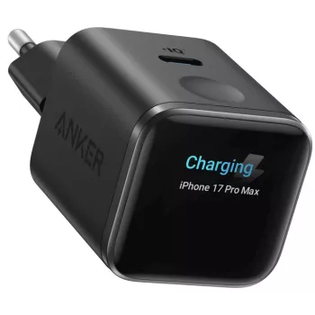 Anker Nano Charger 45W GaN USB-C -laturi ActiveShield 5.0, kosketusanturi, älykäs näyttö, musta
