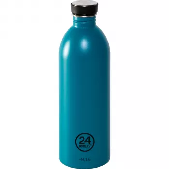 24Bottles Atlantic Bay 1000 ml ruostumaton teräspullo - sininen - kuntoilu patikointi urheilu