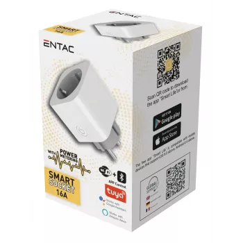 ENTAC WiFi-älypistoke energianseurannalla valkoinen