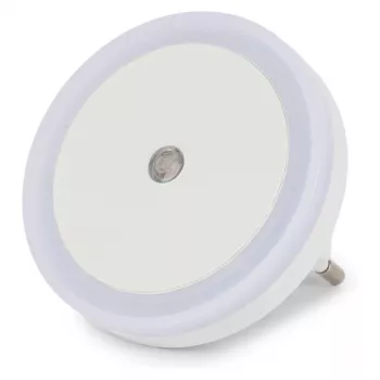 ENTAC LED yövalo 0,5W pyöreä lämminvalkoinen hämäräkytkimellä