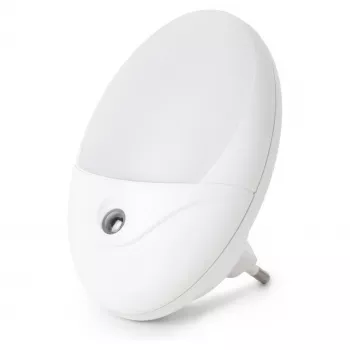 ENTAC LED yövalo 0,5W soikea lämminvalkoinen hämäräkytkimellä