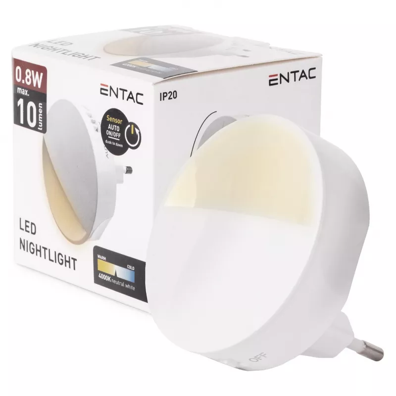 ENTAC yövalo 0,8W CDS hämäräkytkin (ilman PIR-anturia)