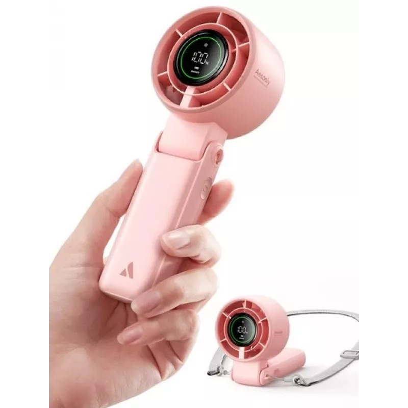 AEL Aecooly Halo 02 kannettava käsituuletin, pinkki
