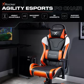 X Rocker Agility eSports -pelituoli - musta/oranssi
