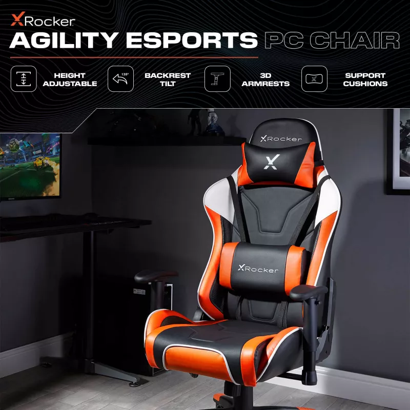 X Rocker Agility eSports -pelituoli - musta/oranssi