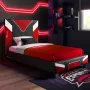 XROCKER Gaming & Racing yhden hengen sänky 90x190cm punainen tekonahka