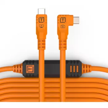 Tether Tools TetherPro USB-C - USB-C Right Angle oranssi 9,4m