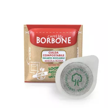Caffè Borbone Miscela Rossa 44 mm ESE-järjestelmän kahvipadit 100 kpl:n pakkaus 7,2 g/padi