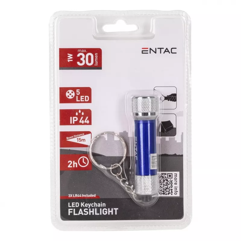 ENTAC 5 LED avaimenperä-taskulamppu sininen