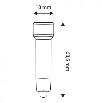 ENTAC 5 LED avaimenperä-taskulamppu punainen