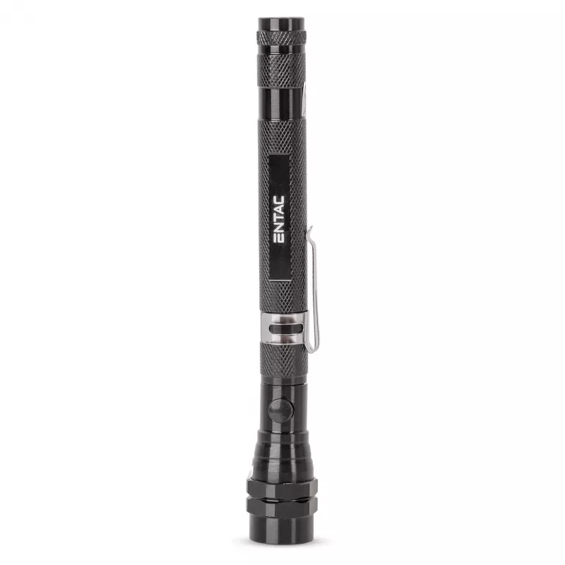 ENTAC EFL-1W-FLEX-ALU 1 W LED-taskulamppu teleskooppivarrellla, alumiini, musta