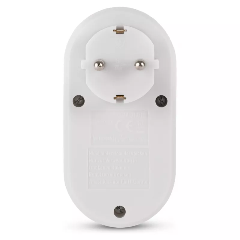 ENTAC pistorasia-adapteri 2x USB-A valkoinen