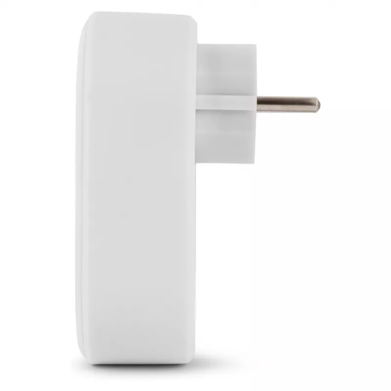 ENTAC pistorasia-adapteri 2x USB-A valkoinen