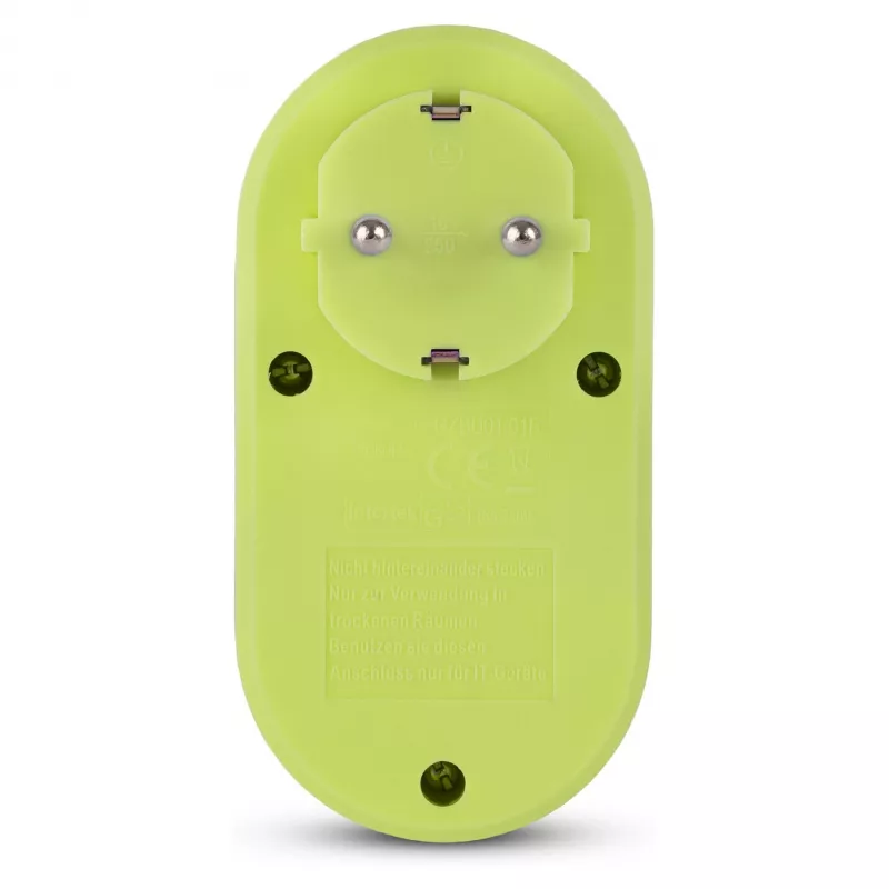 ENTAC pistorasia-adapteri 2x USB-A lime