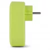 ENTAC pistorasia-adapteri 2x USB-A lime
