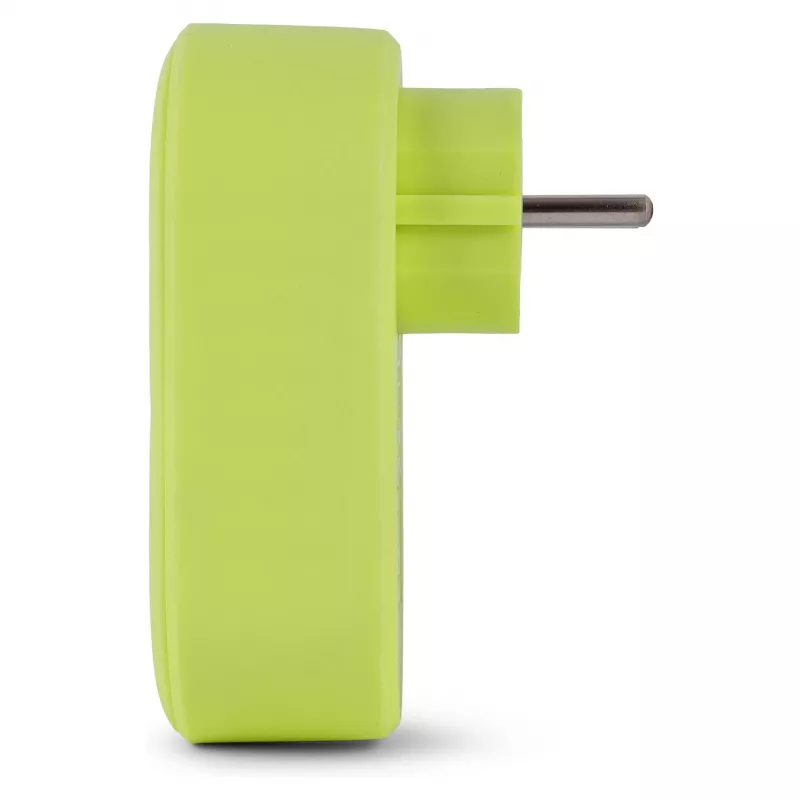 ENTAC pistorasia-adapteri 2x USB-A lime