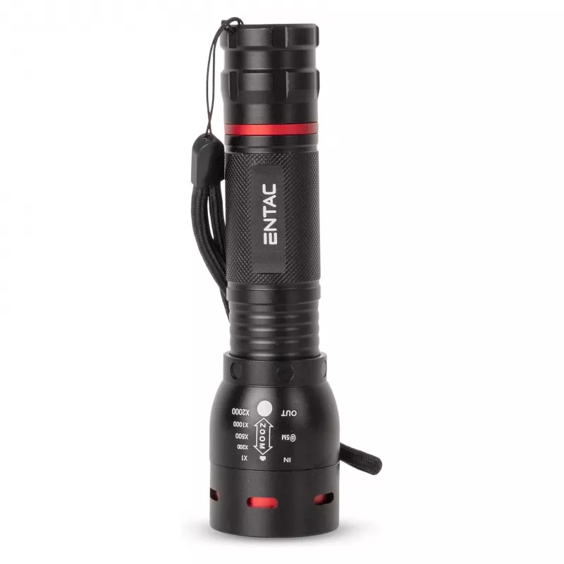 ENTAC EFL-ZOOM-5W-ALU zoomattava LED-taskulamppu 350 lumenia musta