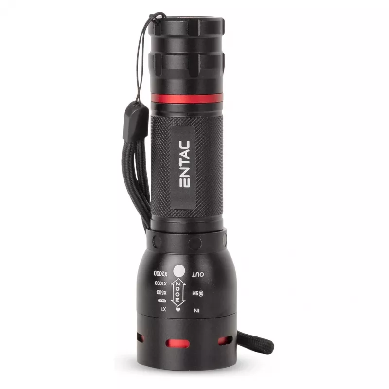 ENTAC EFL-ZOOM-5W-ALU zoomattava LED-taskulamppu 350 lumenia musta
