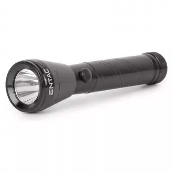 ENTAC 1W LED-taskulamppu alumiini musta AA-paristo