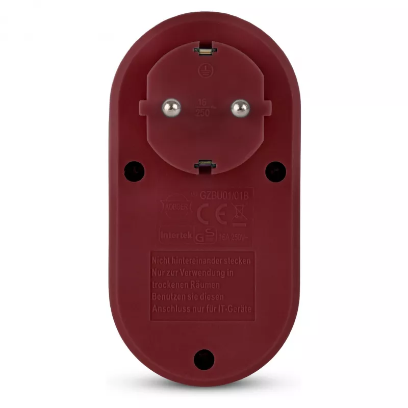 ENTAC pistorasiasovitin 2x USB-A:lla burgundi