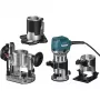 Makita RT0702CX3J reunajyrsin 710W 8mm istukka 3 alustalla MAKPAC-kotelo