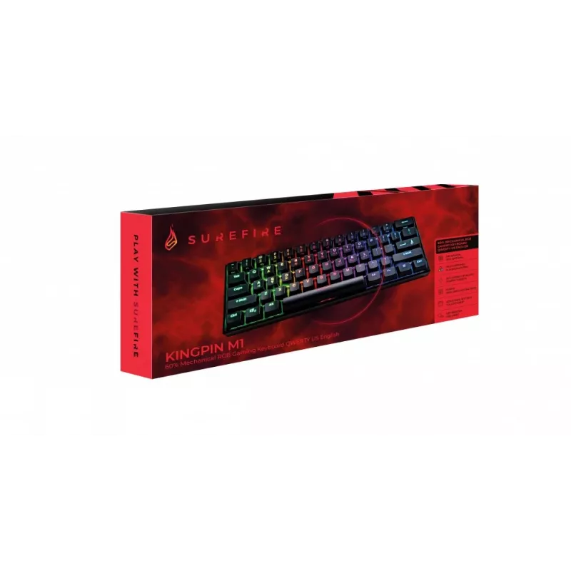 SureFire KingPin M1 -pelinäppäimistö USB QWERTY US Englanti musta