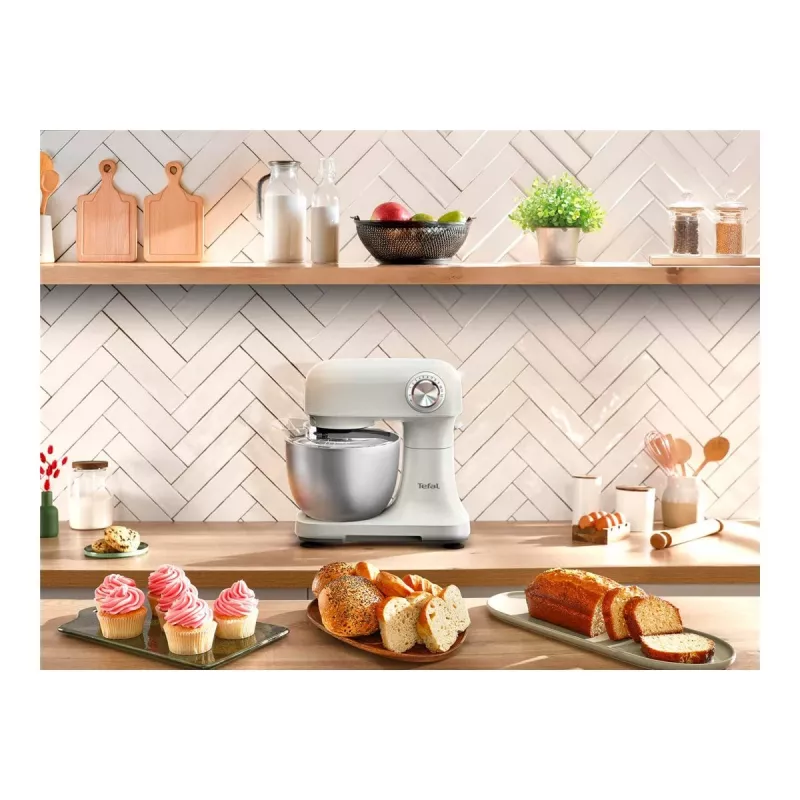 TEFAL QB140AF0 Bake Easy -yleiskone, 500 W, 12 nopeutta, 3,5 L kulho, beige
