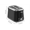 TEFAL Toaster TT7208E0 Collection Retro 850 W 2 paikkaa ruostumaton teräs musta
