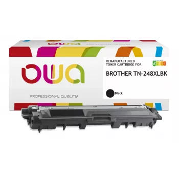 Armor OWA -värikasetti yhteensopiva Brother TN-248XLBK kanssa musta 3 000 sivua - uudelleenvalmistettu