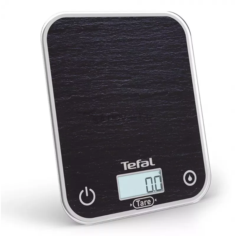 TEFAL keittiövaaka BC50D2V0 Optiss - digitaalinen LCD, 5 kg kapasiteetti, musta