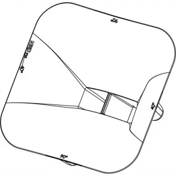 NEXO PNU-P12FLG9040-BK torven suuntausadapteri P12-kaiutinjärjestelmälle (90° x 40°) - musta