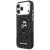 KARL LAGERFELD IML Glitter Karl & Choupette Heads Logo MagSafe -kuori iPhone 17 Pro Max, musta