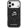 KARL LAGERFELD IML Glitter Karl & Choupette Heads Logo MagSafe -kuori iPhone 17 Pro Max, musta