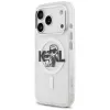 Karl Lagerfeld IML Glitter Karl & Choupette Sketch Logo MagSafe -kuori iPhone 17 Pro, läpinäkyvä