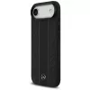 Mercedes-Benz nahkainen Laurel Leaves Stripes MagSafe-suojakuori iPhone Airille, musta