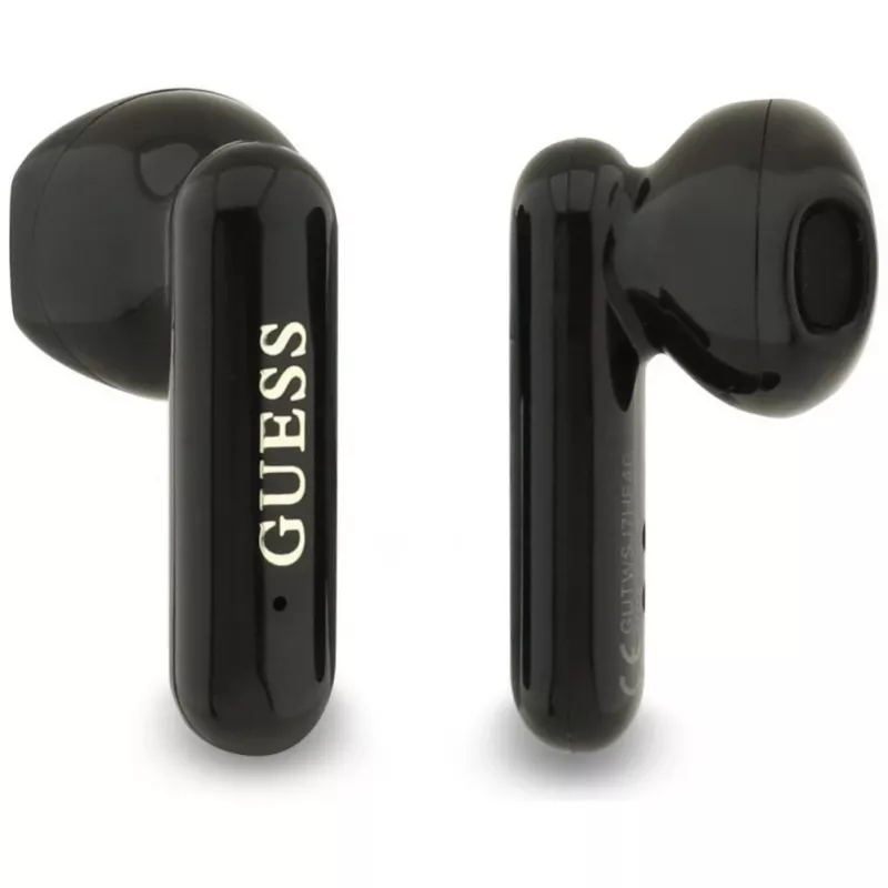 Guess 4G Metal Logo True Wireless Stereo Bluetooth-nappikuulokkeet latauskotelolla (musta)