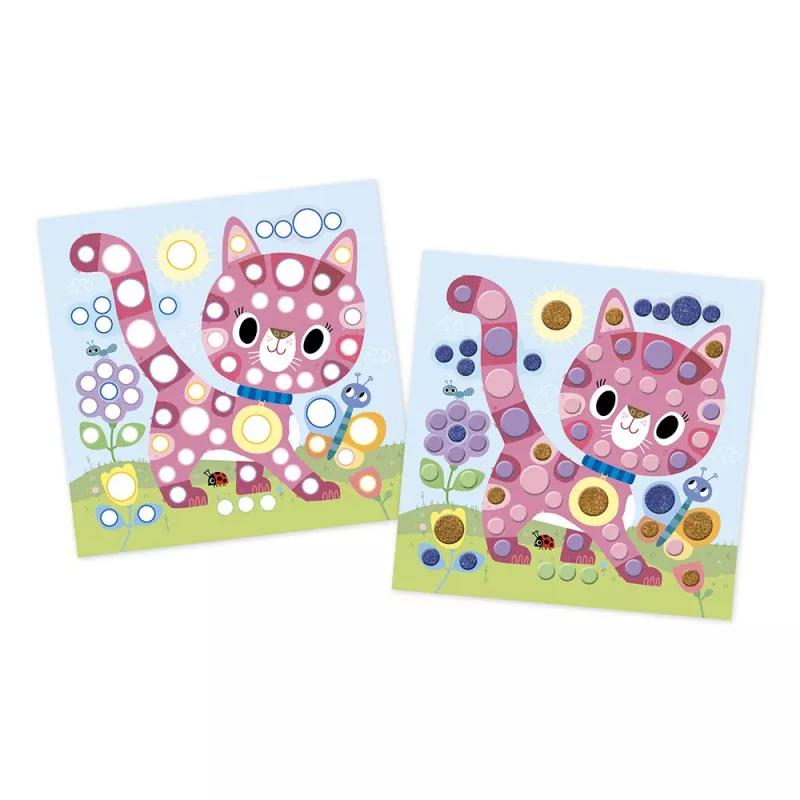 Janod My Arts & Crafts 3+ pyöreät mosaiikit luova sarja 3-vuotiaille
