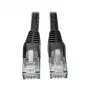 Tripp 25ft Cat6 Gigabit Snagless Molded Patch Cable RJ45 M/M musta