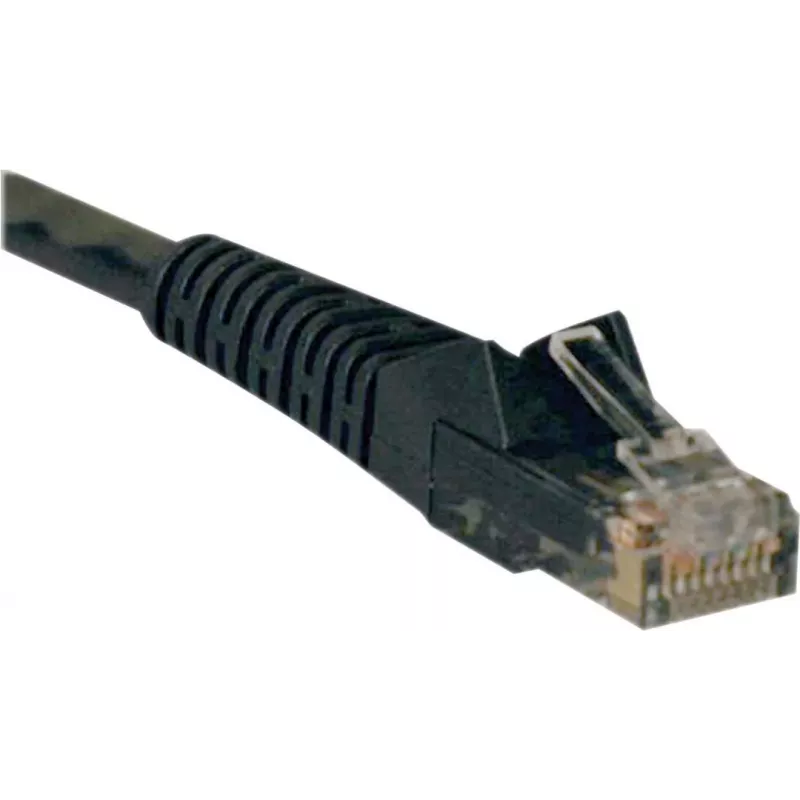 Tripp 25ft Cat6 Gigabit Snagless Molded Patch Cable RJ45 M/M musta