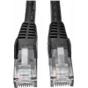 Tripp 25ft Cat6 Gigabit Snagless Molded Patch Cable RJ45 M/M musta