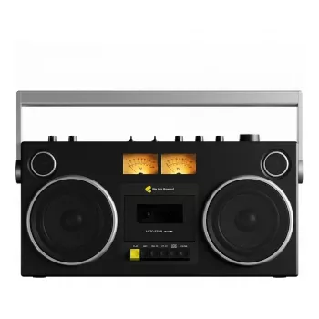 WeAreRewind Curtis kannettava kasettisoitin Bluetoothilla musta