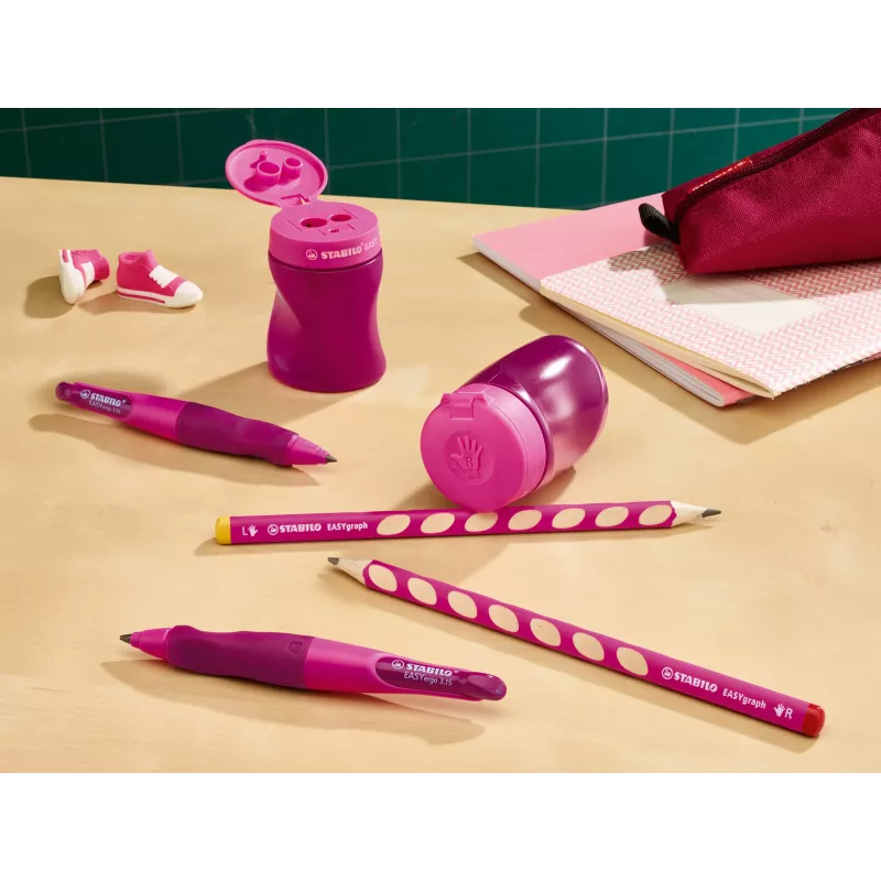 STABILO Easy -käsiteroitin - pinkki - oikeakätisille