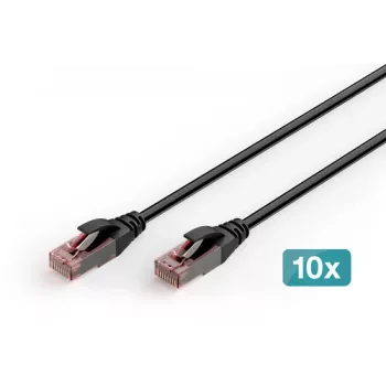 DIGITUS CAT 6 U-UTP ulko-patchkaapeli, kupari, PE, 10 kpl