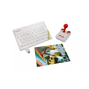 Retro Games The Spectrum White Edition - ZX Spectrum HD-konsoli, jossa joystick ja yli 40 esiasennettua peliä