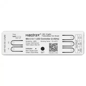 Miboxer MR2 LED-ohjain Mini 2in1 yksivärinen/kaksivalkoinen 2,4GHz RF